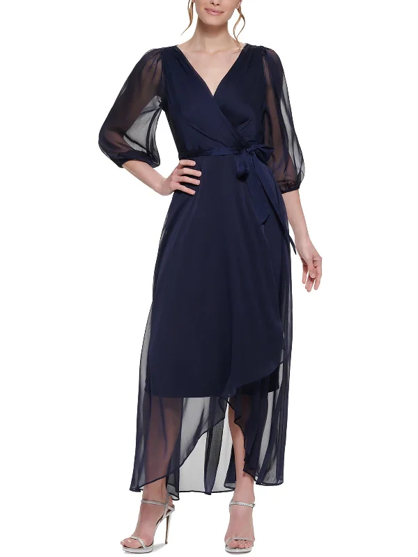 maxi dresses under $50Womens Illusion Long Wrap Dress