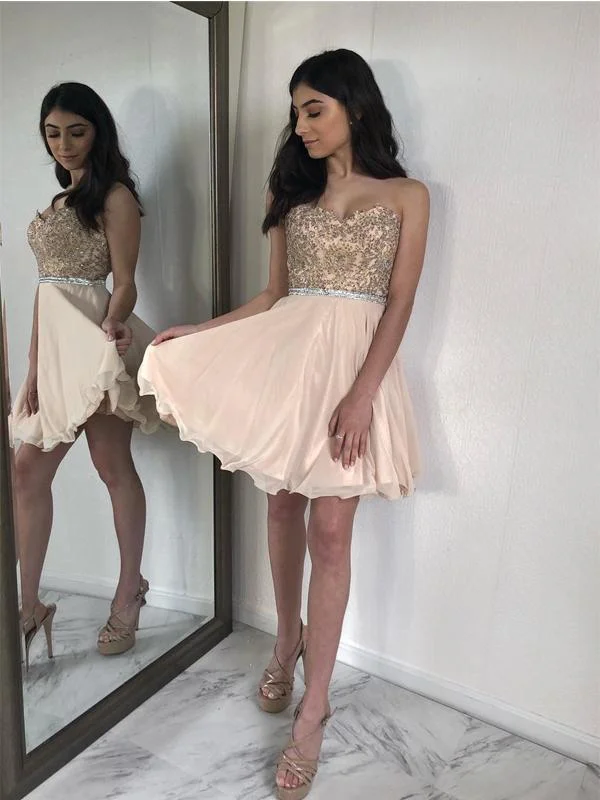 winter party dresses (with tights)Charming Sweetheart Lace Beaded Short Cheap Homecoming Dresses Online, CM581