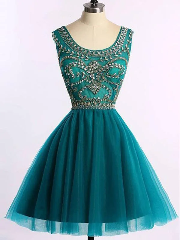 metallic party dressesCustom Cute Green Beaded Short Homecoming Dresses Online, CM532