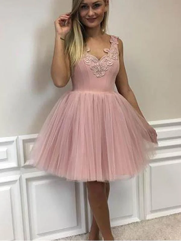 minimalist party dressesDusty Pink V Neck Lace Cheap Short Homecoming Dresses Online, CM594