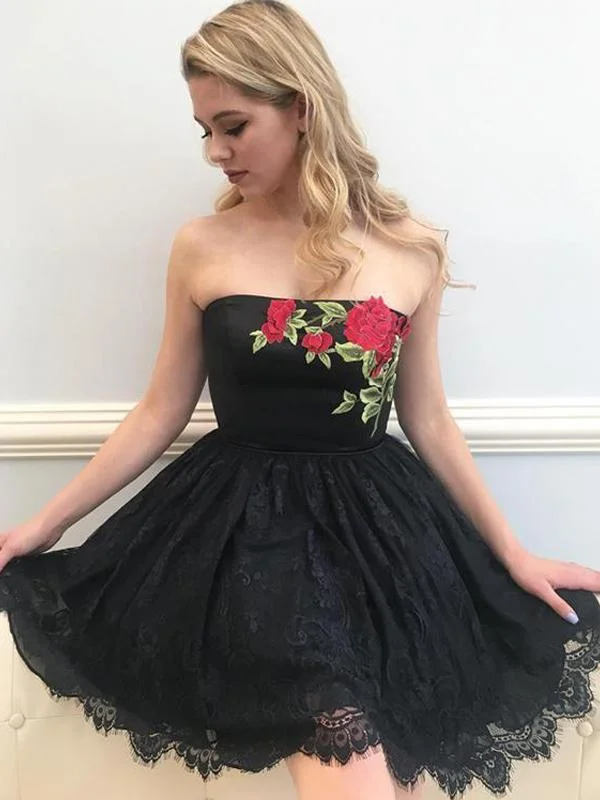 ready-to-wear party dressesLace Embroidery Lace Skirt Simple Cute Cheap Homecoming Dresses 2018, CM415